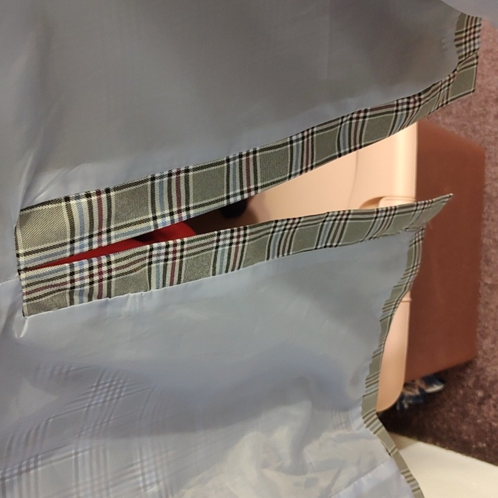 Avec Le Filles Women's Plaid Trench Coat Size L - Picture 8 of 13